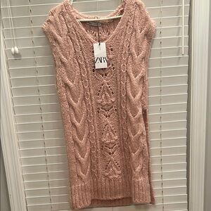 Zara Womens pink sweater